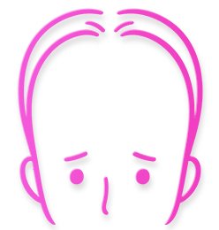 높고 넓은 이마 얼굴 일러스트