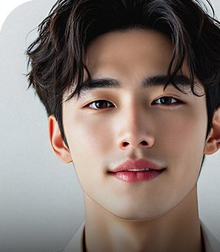 카리스마 있는 얼굴형 남성 모델