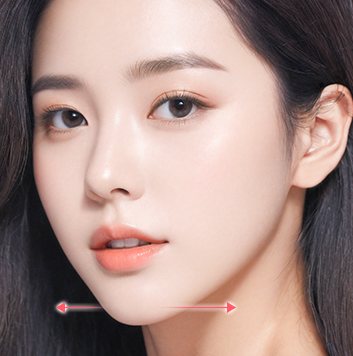 3단 수평 — 이중턱 당김 방향