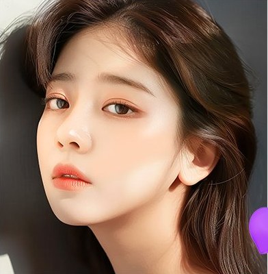 인스타그램 카드 속 여성 모델 얼굴