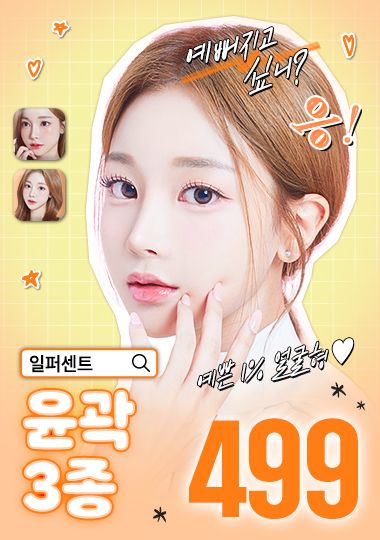윤곽 3종 — 예뻐지고 싶니? 응! 예쁜 1% 얼굴형♡
